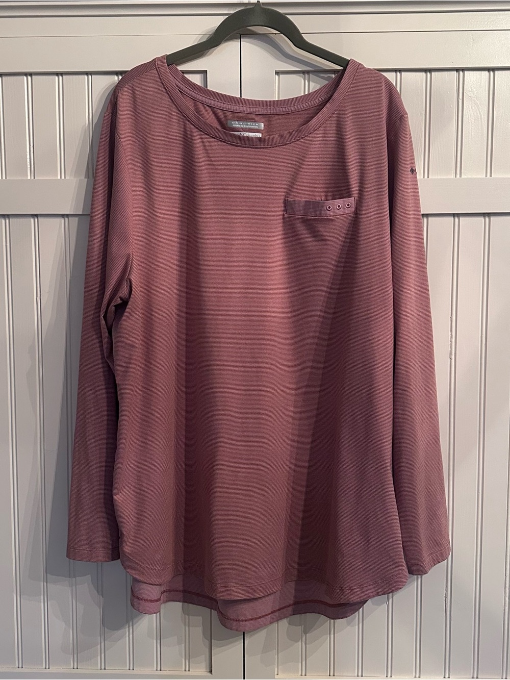 Columbia Omni Wick Women's Long Sleeve Tee in Dusty Rose 1X